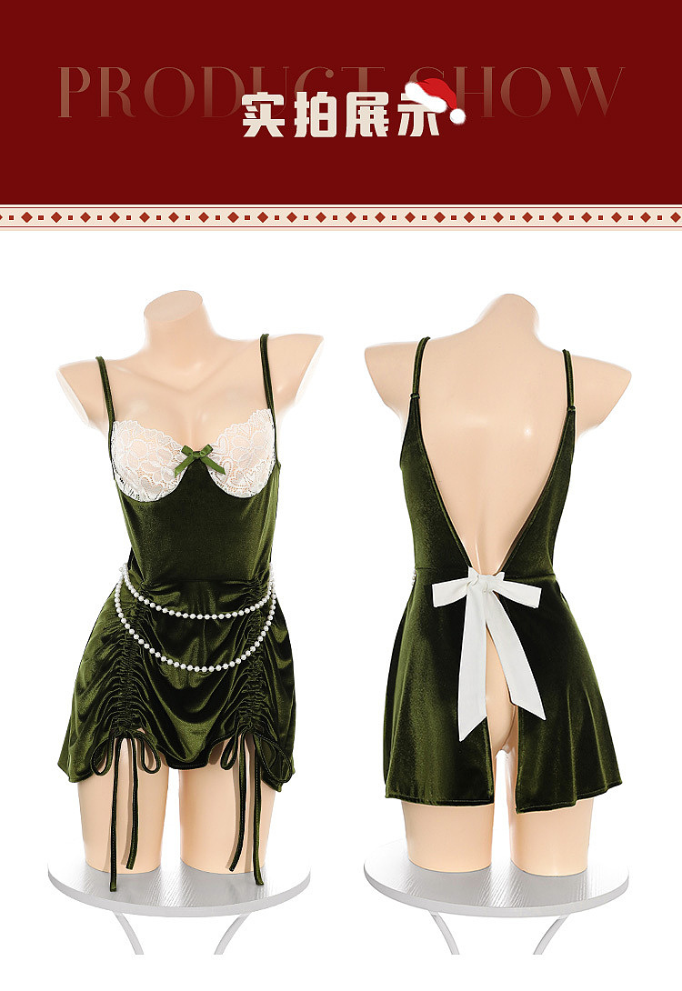 fermu-vintage-oil-painting-deep-v-bareback-dress-green-white-17
