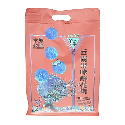 丫眯 果味鲜花饼 10种口味 10枚入 300g
