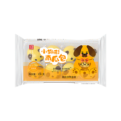 【冻】稻香诚制 小狗形南瓜包 335g
