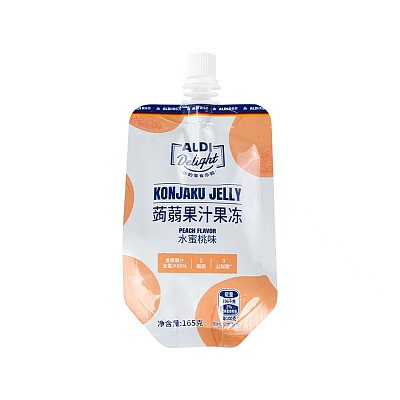 【全澳独家】奥乐齐(中国) Delight系列 蒟蒻果汁果冻 水蜜桃味 165g