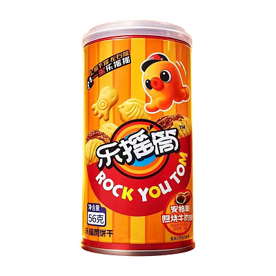 乐摇筒 饼干 安格斯照烧牛肉味 56g