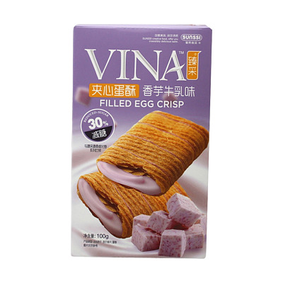 法丽兹 臻采夹心蛋酥 香芋牛乳味 100g