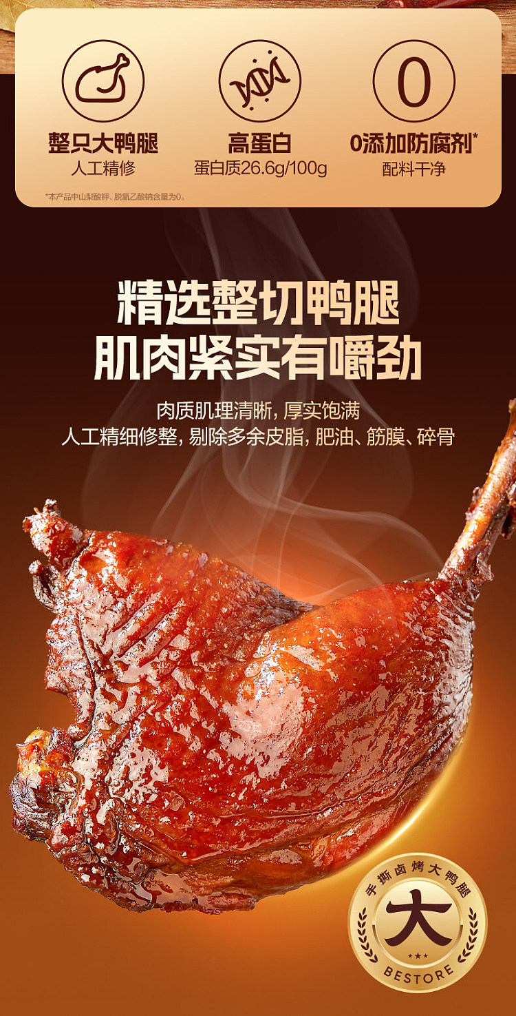 liangpinpuzi-hand-shredded-braised-and-roasted-large-duck-leg-spicy-flavor-100g-2