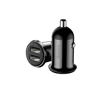 倍思 小米粒Pro 双USB4.8A车载充电器 黑色