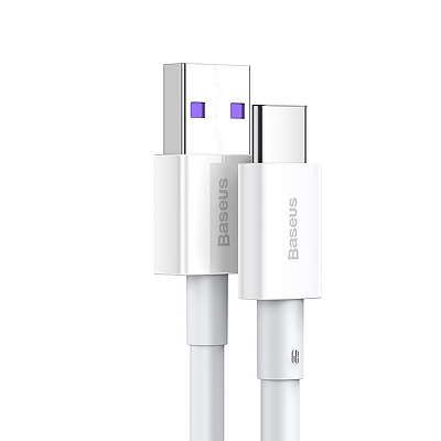 倍思 优胜系列快充数据线 USB to Type-C 66W 1m 白色