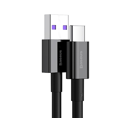 倍思 优胜系列快充数据线 USB to Type-C 66W 2m 黑色