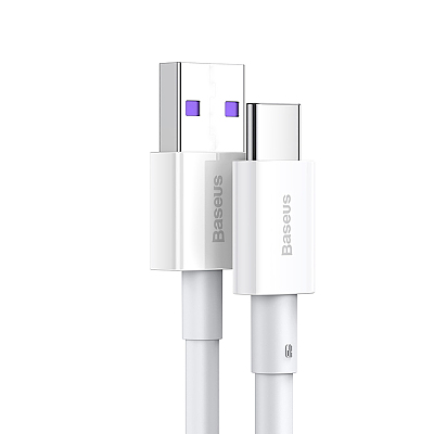 倍思 优胜系列快充数据线 USB to Type-C 66W 2m 白色