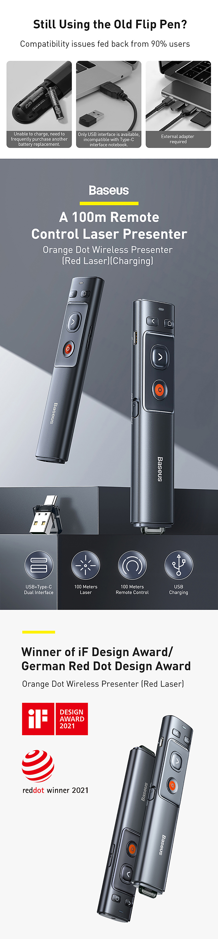 best-orange-dot-ppt-flip-pen-red-gray-rechargeable-version-1