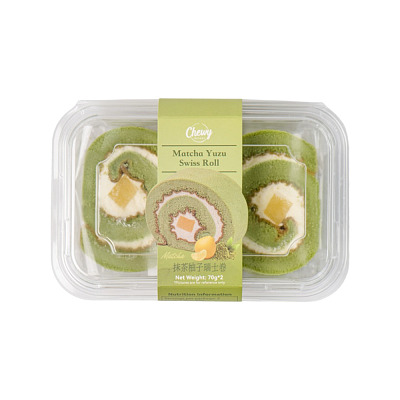 【冻】Chewy 抹茶柚子瑞士卷 70g