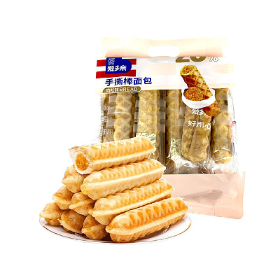 爱乡亲 手撕棒面包 肉松味 338g