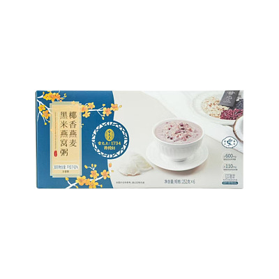 【全澳独家】Costco开市客(中国) 椰香燕麦黑米燕窝粥 252g*6盒入