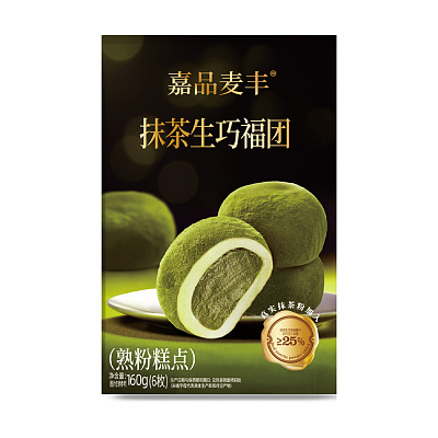 【国内直采】赵一鸣零食 top好物 糯叽叽 生巧福团 抹茶 160g