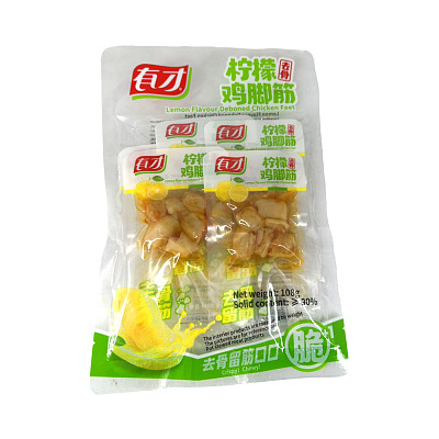 有才 去骨柠檬鸡脚筋 5包入 108g