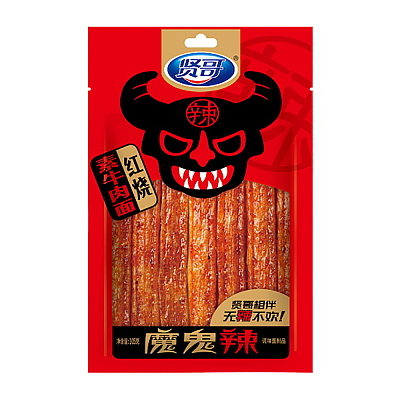 贤哥 魔鬼辣 辣条 红烧素牛肉面 105g