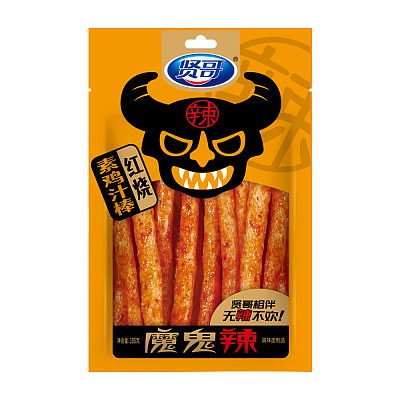 贤哥 魔鬼辣 辣条 红烧素鸡汁棒 105g
