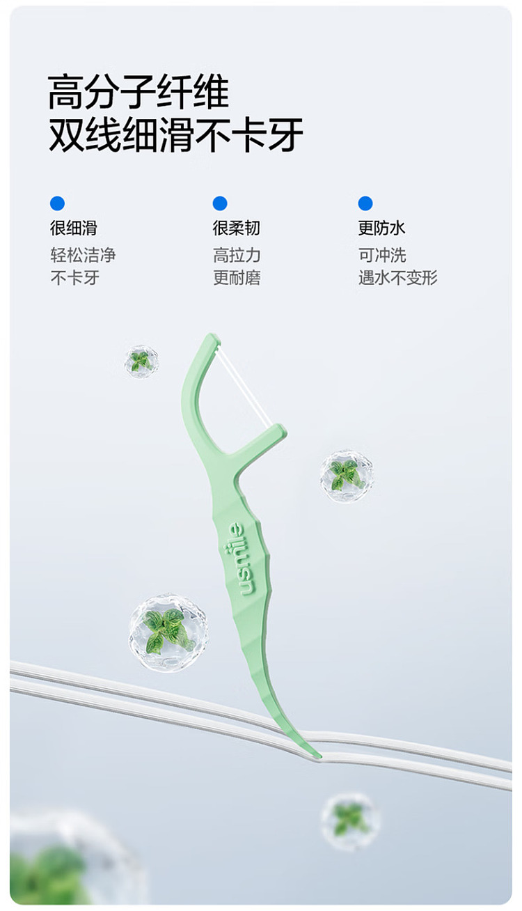 usmile-dual-strand-anti-cavity-flossing-sticks-200pcs-jade-lemon-flavor-8
