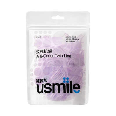 Usmile 双线抗龋牙线棒 净萃曦柠味 200支