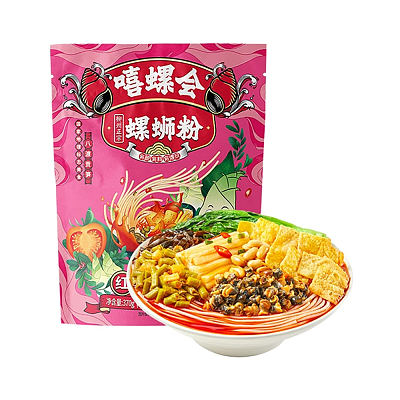 嘻螺会 螺蛳粉 红汤番茄味 350g