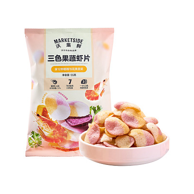 【全澳独家】沃尔玛(中国) 自营系列 沃集鲜 三色果蔬虾片 55g