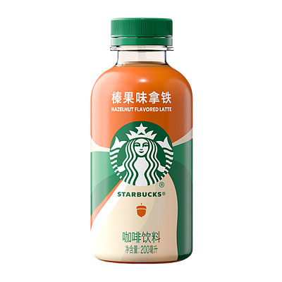 星巴克 星小咖 低糖 臻果拿铁 200ml