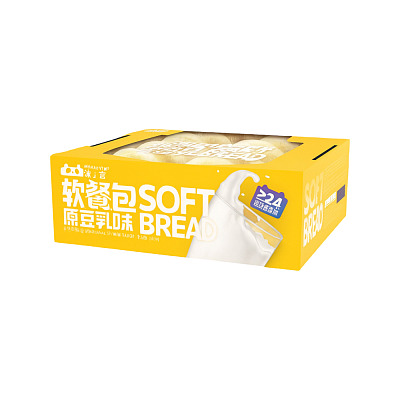 沫小言 软餐包 原豆乳味 盒装 480g