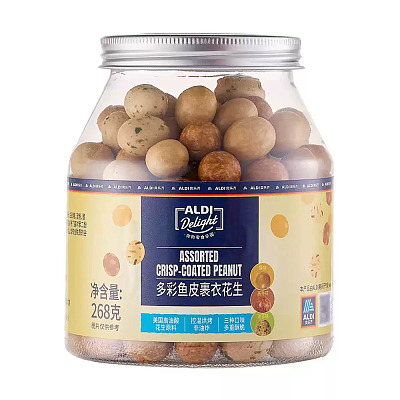 【全澳独家】奥乐齐(中国) Delight系列 多彩鱼皮裹衣花生 268g