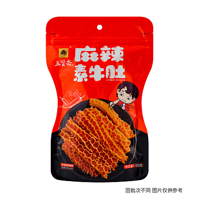 五贤斋 手撕素牛肚 麻辣味 100g