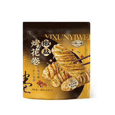 【冻】一旬一味 椒盐烤花卷 340g