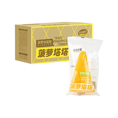 【整箱】津栎 统享晨号 菠萝塔塔蛋糕 菠萝味 约34个 2kg