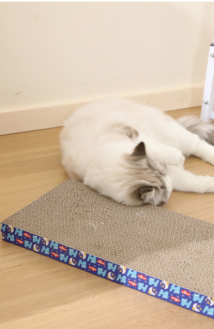 harvard-single-sided-double-slotted-triangle-corrugated-cat-scratching-board-with-bell-8