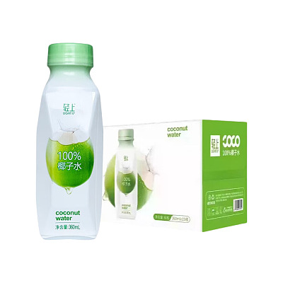 【整箱】轻上 100%椰子水 360ml*15