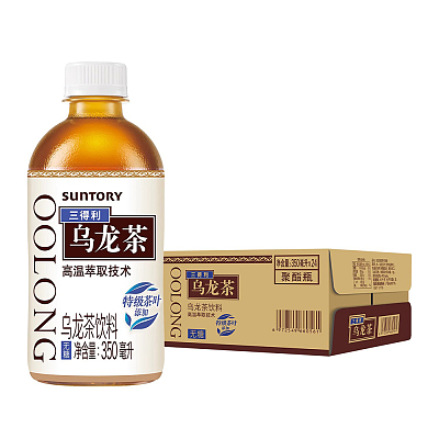 【整箱】三得利 无糖乌龙茶 350ml*24瓶/箱