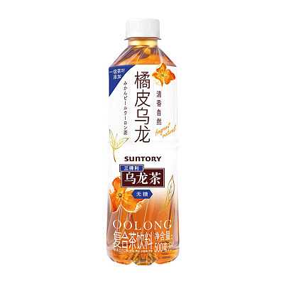三得利 橘皮乌龙茶 无糖 500ml