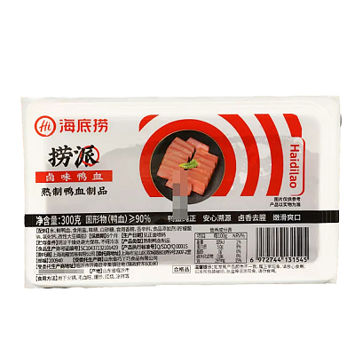 海底捞 捞派 卤味鸭血 300g