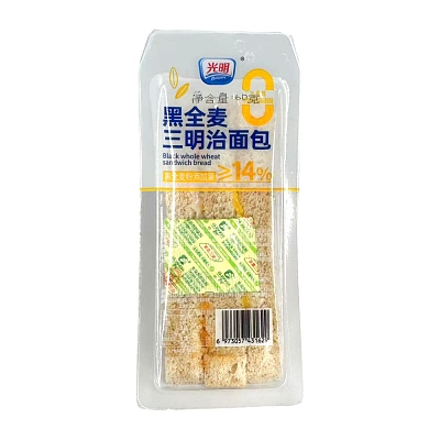 光明 三明治面包 黑全麦味 60g
