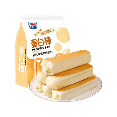 光明 蛋白棒面包 豆乳味 270g