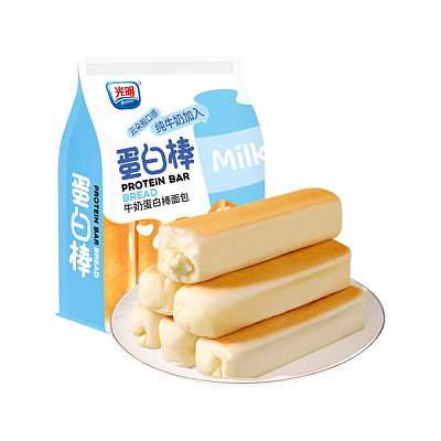 光明 蛋白棒面包 牛奶味 270g