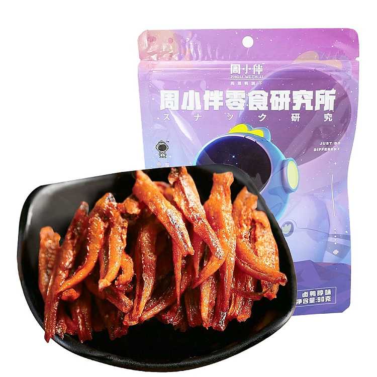zhou-xiaoban-spicysweet-small-fish-snacks-braised-duck-neck-flavor-90g-1