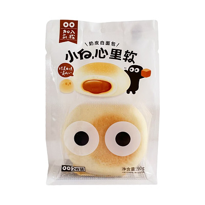 小白心里软 奶皮白面包 巧克力味 90g