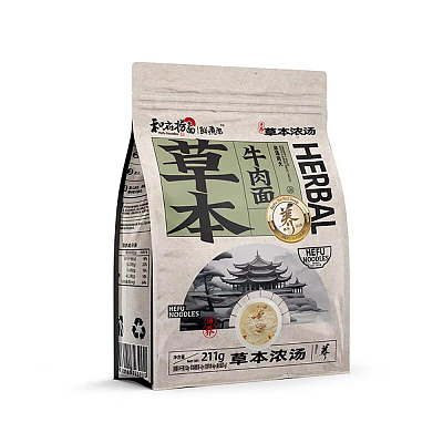 和府捞面 鲜煮面 草本牛肉面 211g