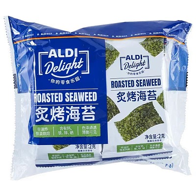 【全澳独家】奥乐齐(中国) Delight系列 炙烤海苔 原味 2g*8