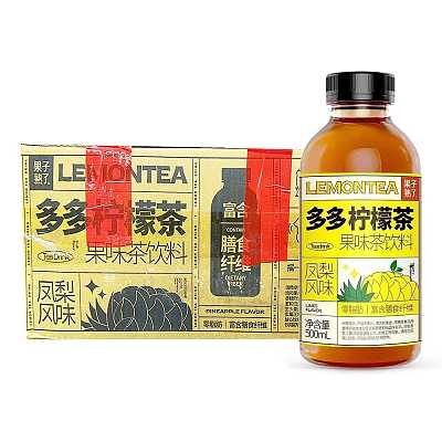 【整箱】果子熟了 多多柠檬茶 凤梨风味 500ml*15瓶/箱