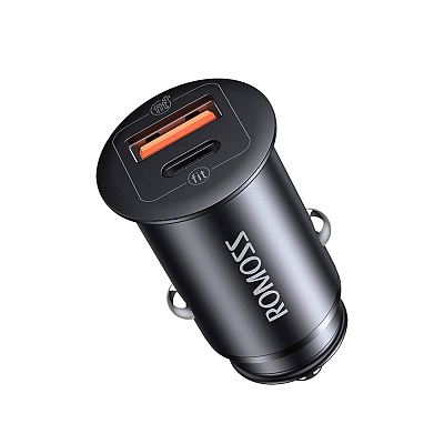 罗马仕 USB和Type-C端口快充3.0 PD车载适配器 30W