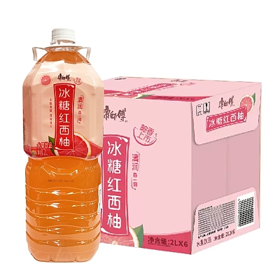 【整箱】康师傅 冰糖红西柚 2L*6瓶/箱