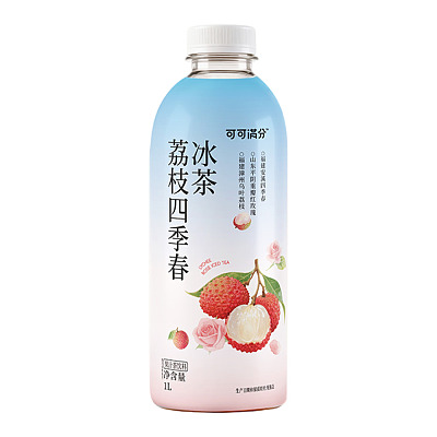 可可满分 荔枝四季春冰茶 1L