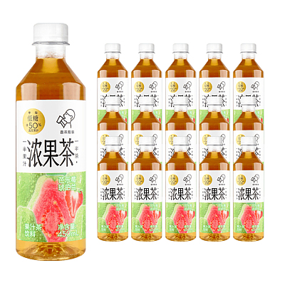 【整箱】喜茶 果汁茶饮料 芭乐莓琥珀兰味 450ml*15