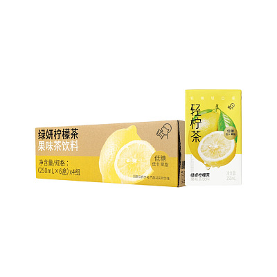 【整箱】喜茶 轻柠茶 绿妍柠檬茶 250ml*24盒入