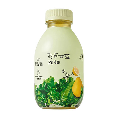 喜茶 羽衣甘蓝 双柚植物果蔬汁饮品 350ml