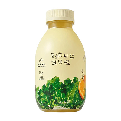喜茶 羽衣甘蓝 苹果橙植物果蔬汁饮品 350ml