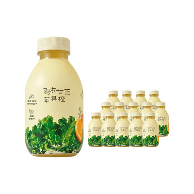 【整箱】喜茶 羽衣甘蓝 苹果橙植物果蔬汁饮品 350ml*15瓶装